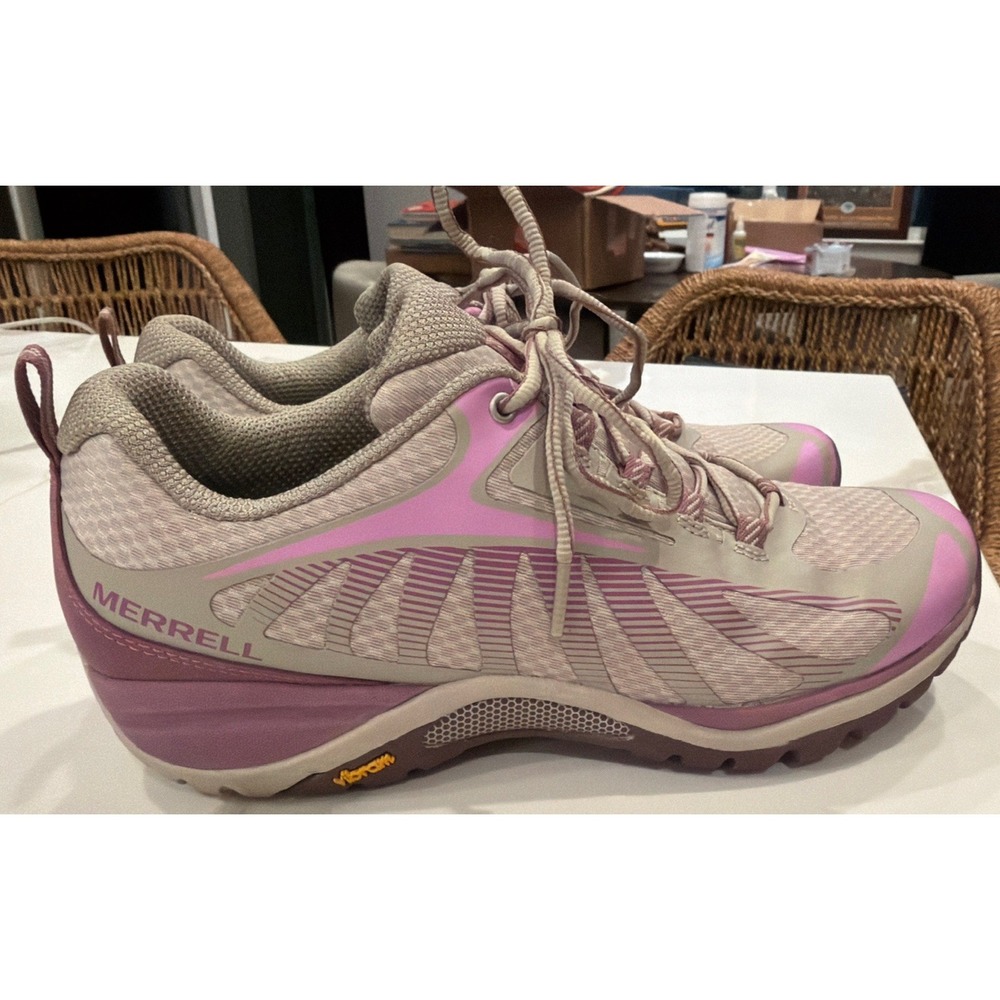 Merrell Siren Edge 3 Fondant Silver Hiker Sneaker Shoe Women's 9 Purple Outdoors